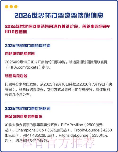 2026世界杯官方购票网站入口全面解析